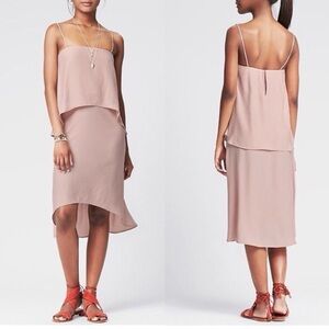BANANA REPUBLIC Silk Tiered Midi‎ Dress